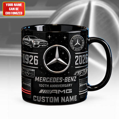 Merc AMG 100TH Anniversary Accent Mug , Cream Mug Gifts , Holiday Gifts (1926-2026)