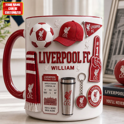 Personalized LVP FC Legacy Accent Mug , Cream Mug Gifts , Holiday Gifts