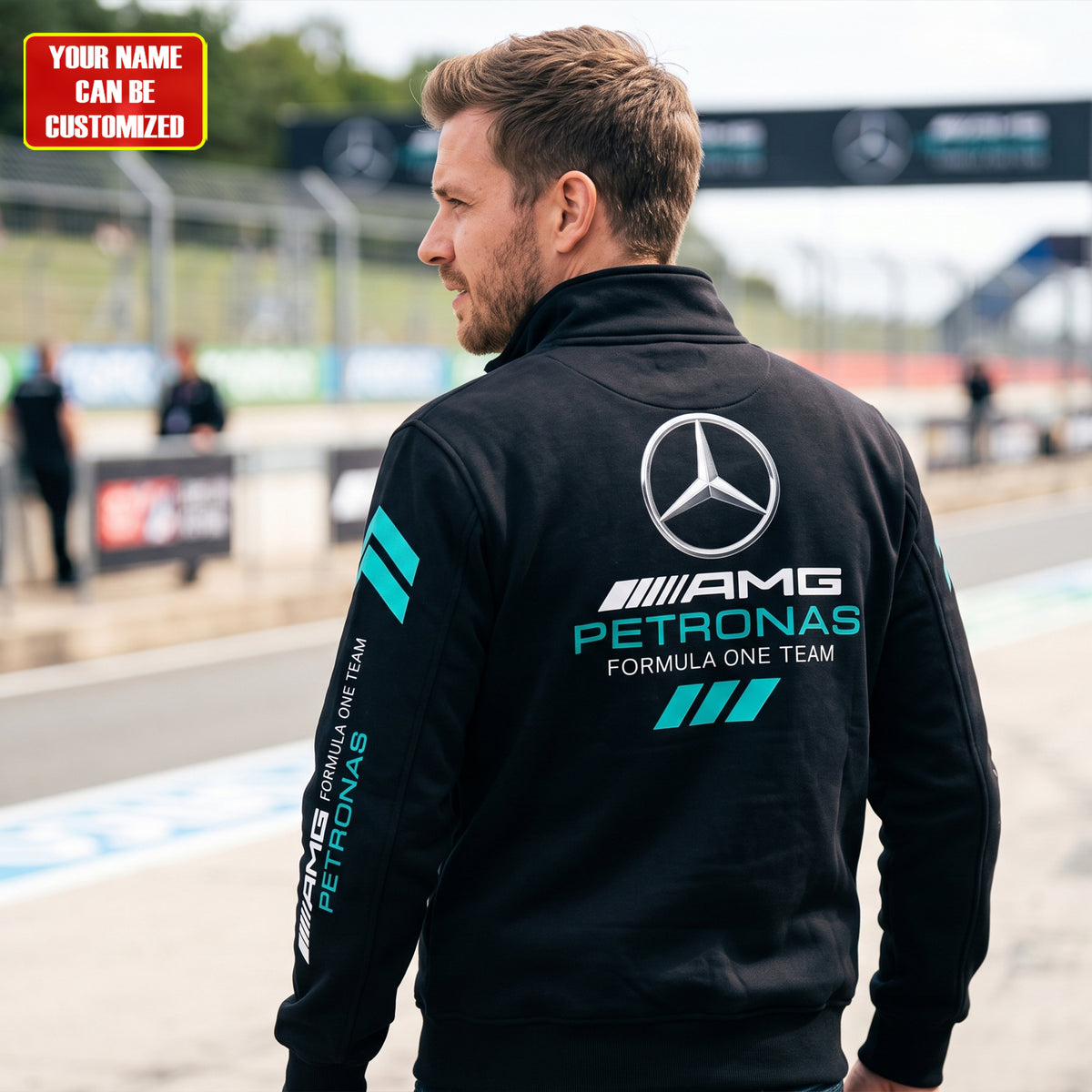 Personalized Merc AMG Petronas 2026 Zipper Stand Collar Jacket