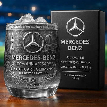 Personalized Merc 100th Anniversary Whisky , Merc Whiskey Glass, Holiday Gifts