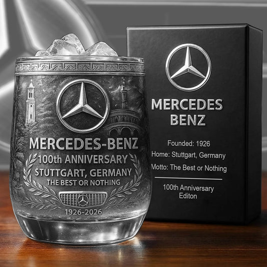 Personalized Merc 100th Anniversary Whisky , Merc Whiskey Glass, Holiday Gifts