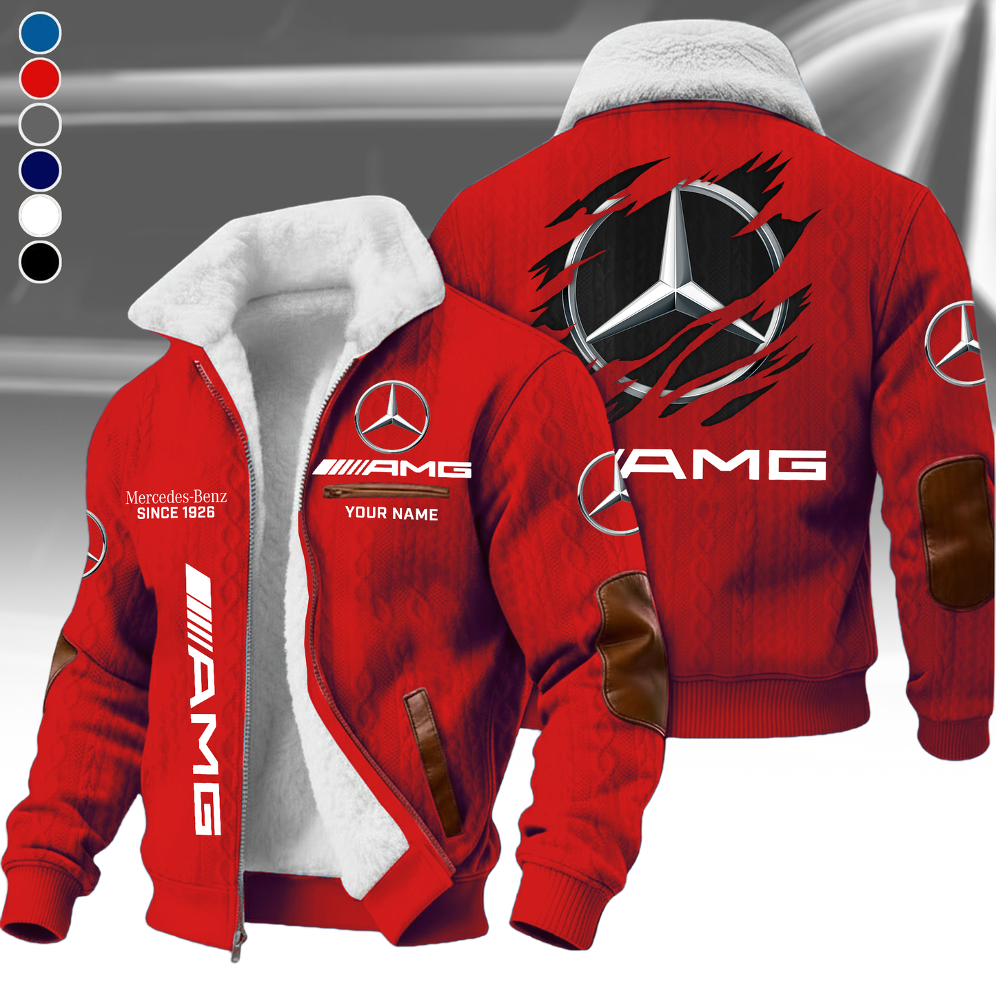 Personalized Merc AMG Vintage Est.1926 Fleece Jacket