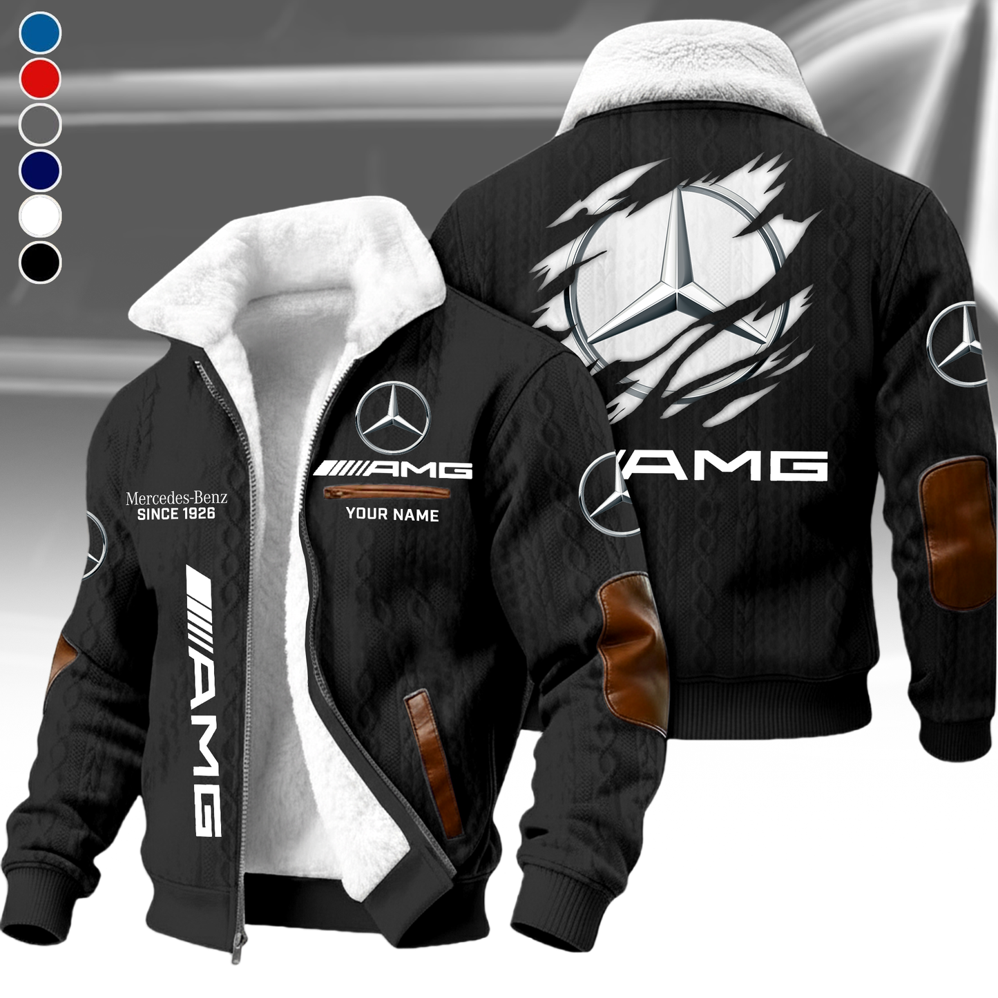 Personalized Merc AMG Vintage Est.1926 Fleece Jacket