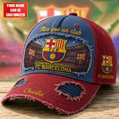 Personalized Barca Club Stadium Denim Classic Cap (1899-2026)
