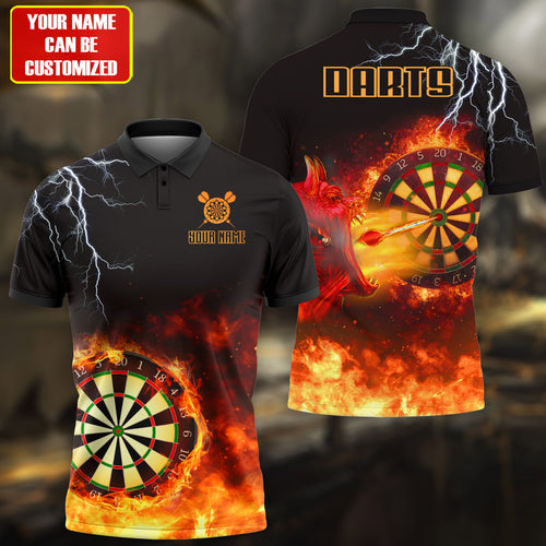 Personalized Name Devil Fire Darts All Over Printed Unisex Shirt Q310706