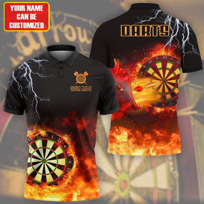 Personalized Name Devil Fire Darts All Over Printed Unisex Shirt Q310706