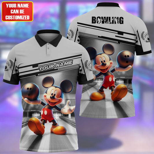 Personalized Name MK Bowling Silver Version All Over Printed Unisex Shirt QB010403