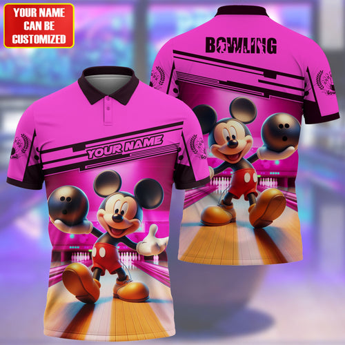 Personalized Name MK Bowling Pink Version All Over Printed Unisex Shirt QB010403