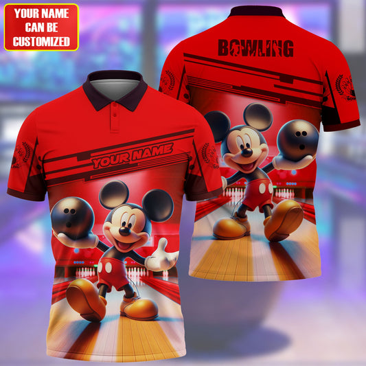 Personalized Name MK Bowling Red Version All Over Printed Unisex Shirt QB010403