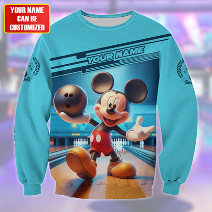 Personalized Name MK Bowling Teal Version All Over Printed Unisex Shirt QB010403