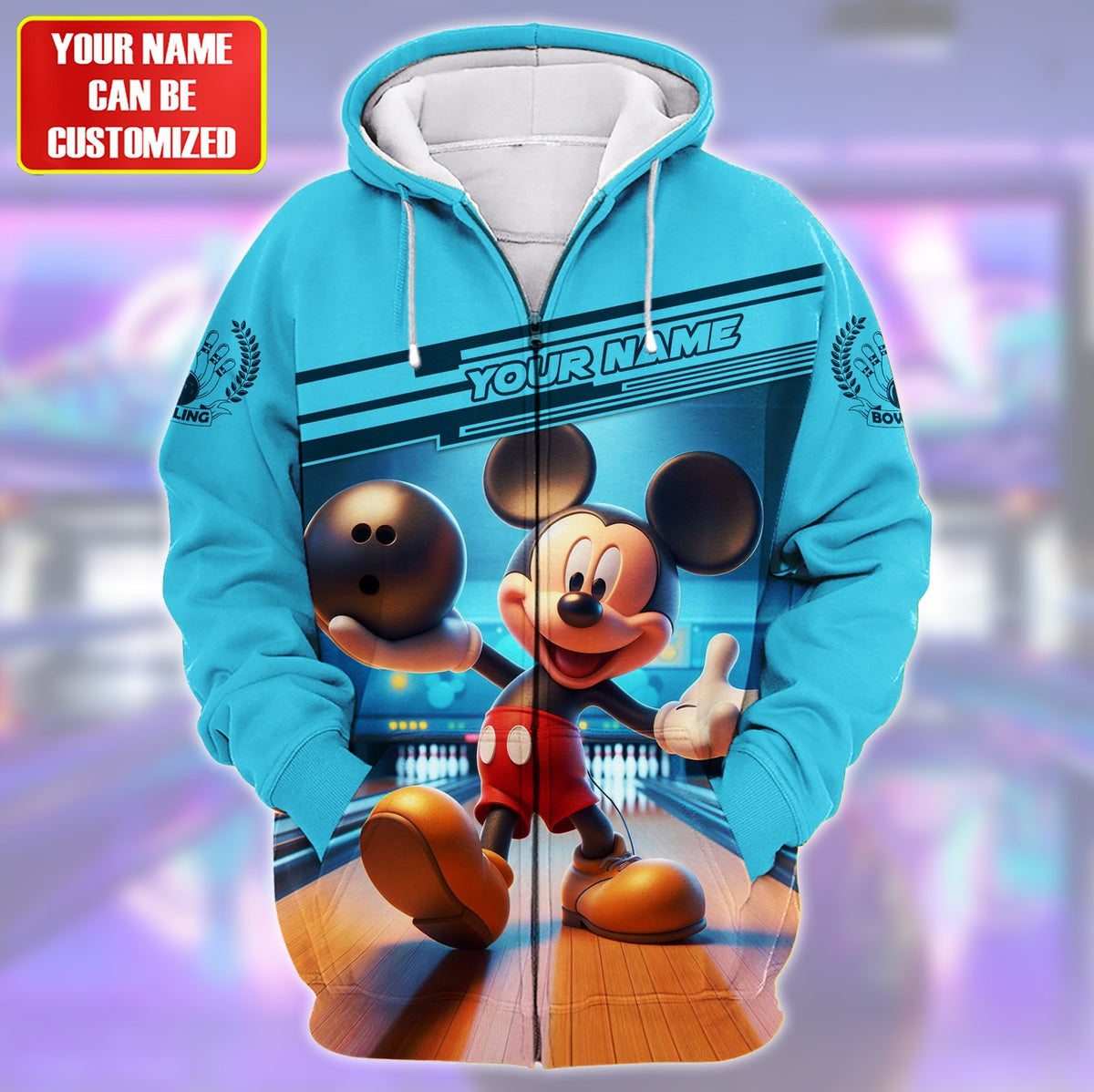 Personalized Name MK Bowling Teal Version All Over Printed Unisex Shirt QB010403