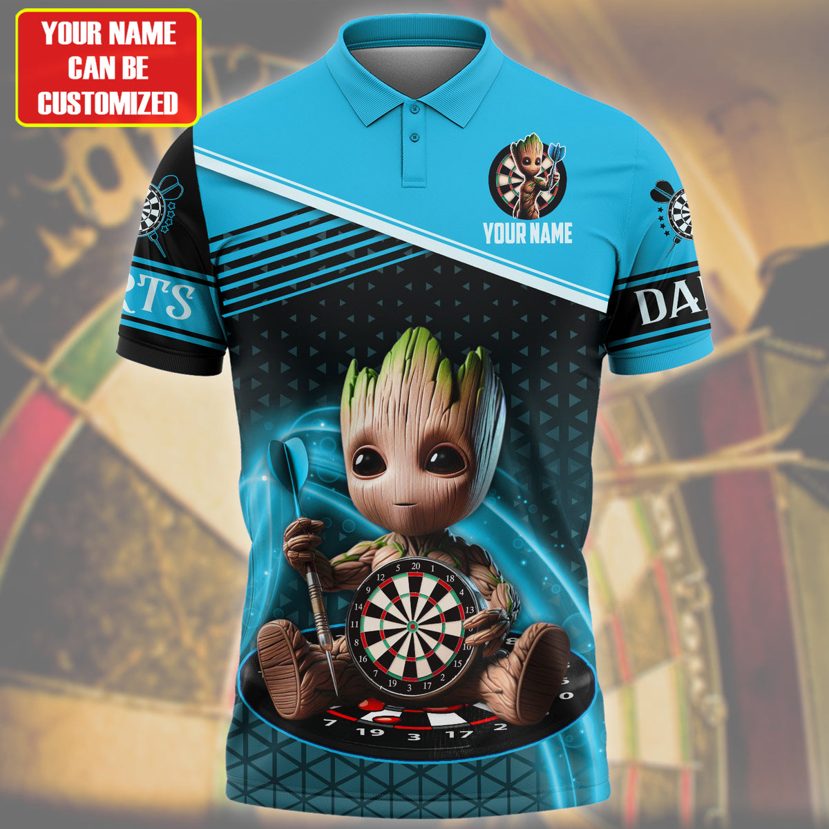 Personalized Name Gr Darts Teal Version All Over Printed Unisex Shirt QB020502