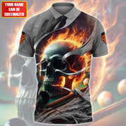 Personalized Name Skull Billiards All Over Printed Unisex Shirt QB030403