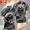 Personalized Name Skull Billiards Silver Version All Over Printed Unisex Shirt QB030403