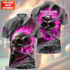 Personalized Name Skull Billiards Pink Version All Over Printed Unisex Shirt QB030403