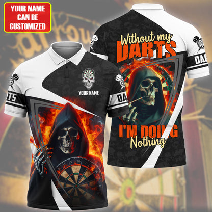 Personalized Name Skull Darts All Over Printed Unisex Shirt QB030406