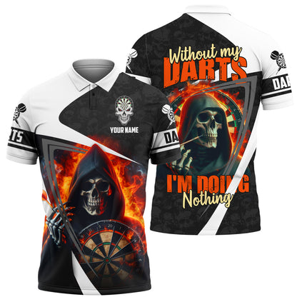 Personalized Name Skull Darts All Over Printed Unisex Shirt QB030406