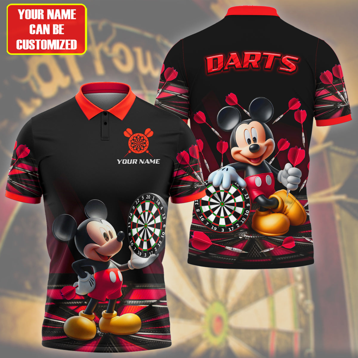 Personalized MK Darts Red Version All Over Printed Unisex Shirt QB030604