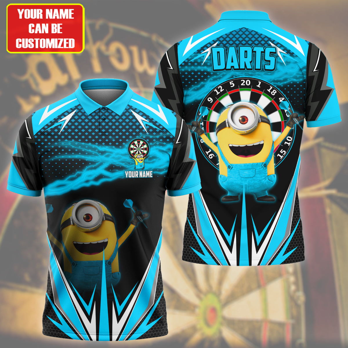 Personalized Name MN Darts Teal Version All Over Printed Unisex Shirt QB040405