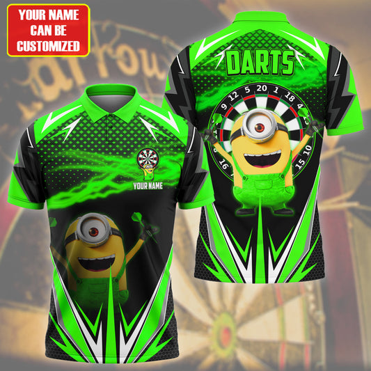 Personalized Name MN Darts Green Version All Over Printed Unisex Shirt QB040405