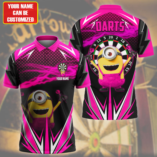 Personalized Name MN Darts Pink Version All Over Printed Unisex Shirt QB040405