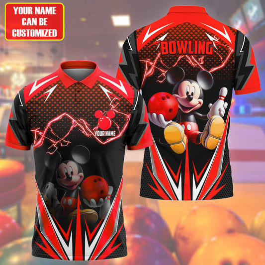 Personalized Name MK Bowling Red Version All Over Printed Unisex Shirt QB040602