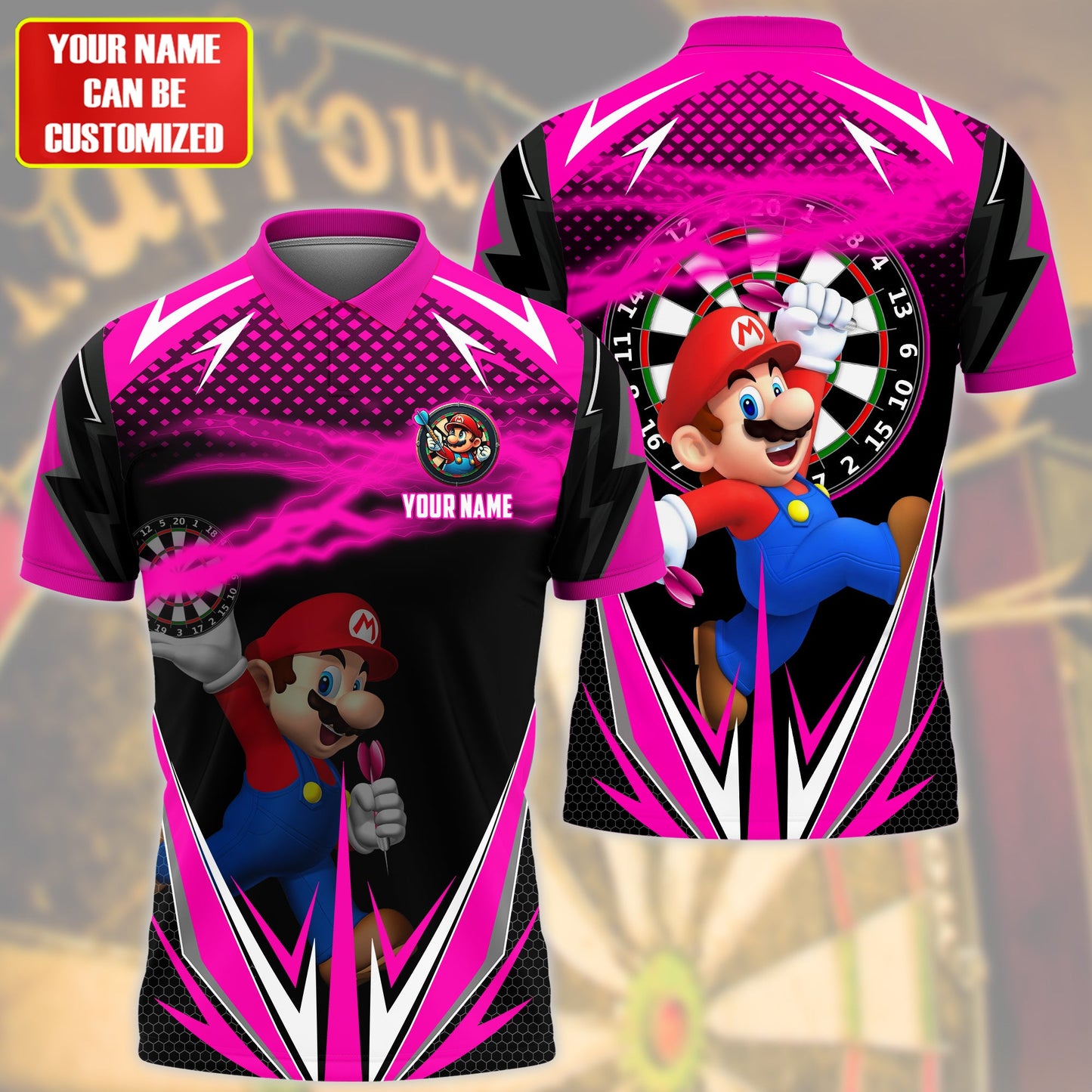 Personalized Name MRO Darts Pink Version All Over Printed Unisex Shirt QB050403