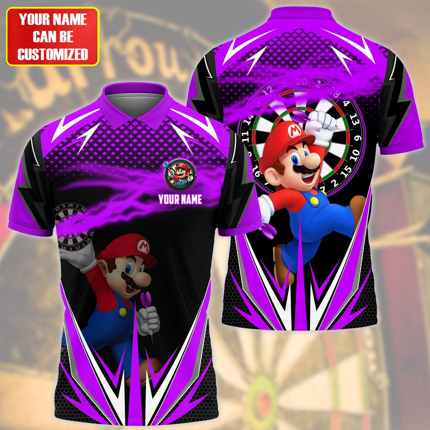 Personalized Name MRO Darts Purple Version All Over Printed Unisex Shirt QB050403