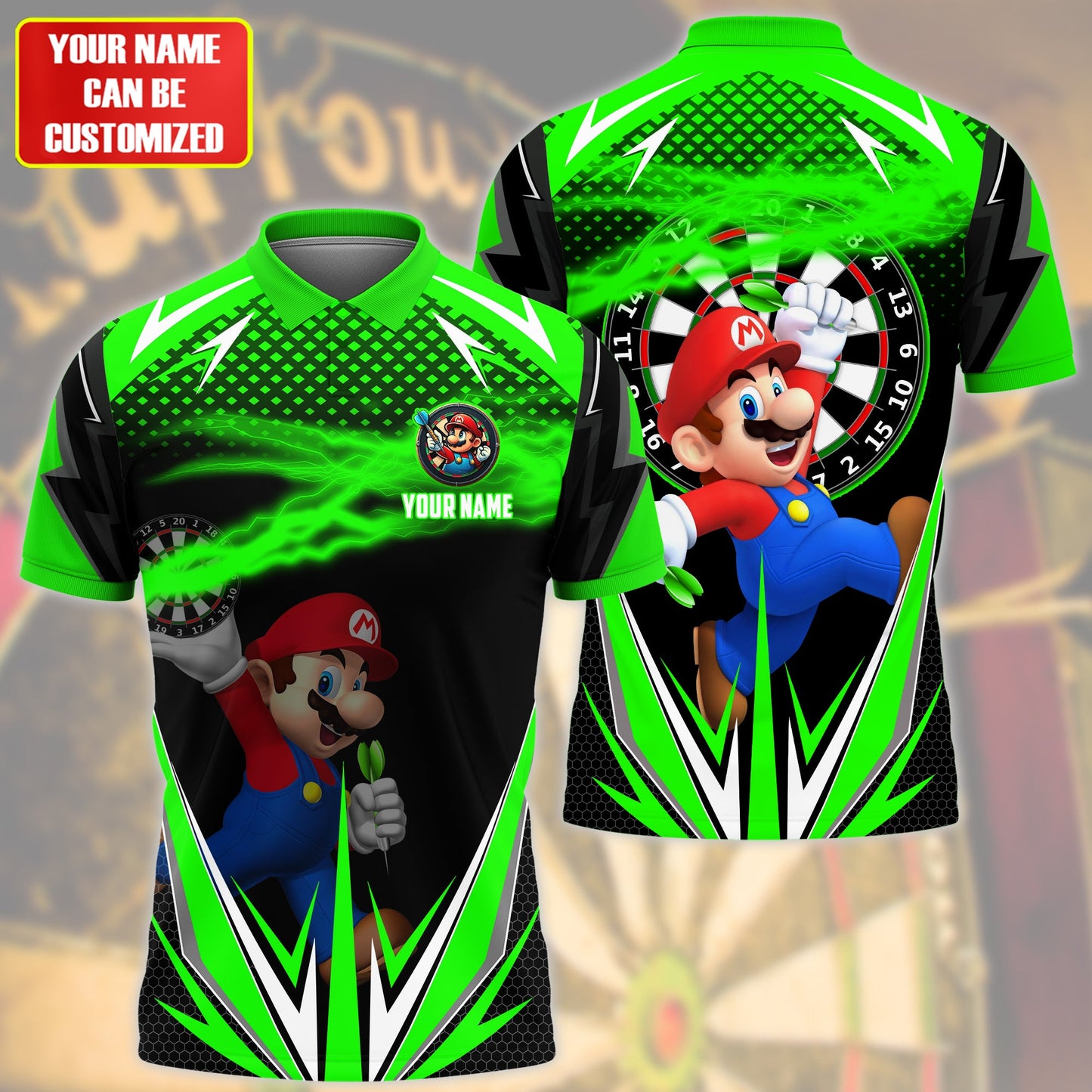 Personalized Name MRO Darts Green Version All Over Printed Unisex Shirt QB050403