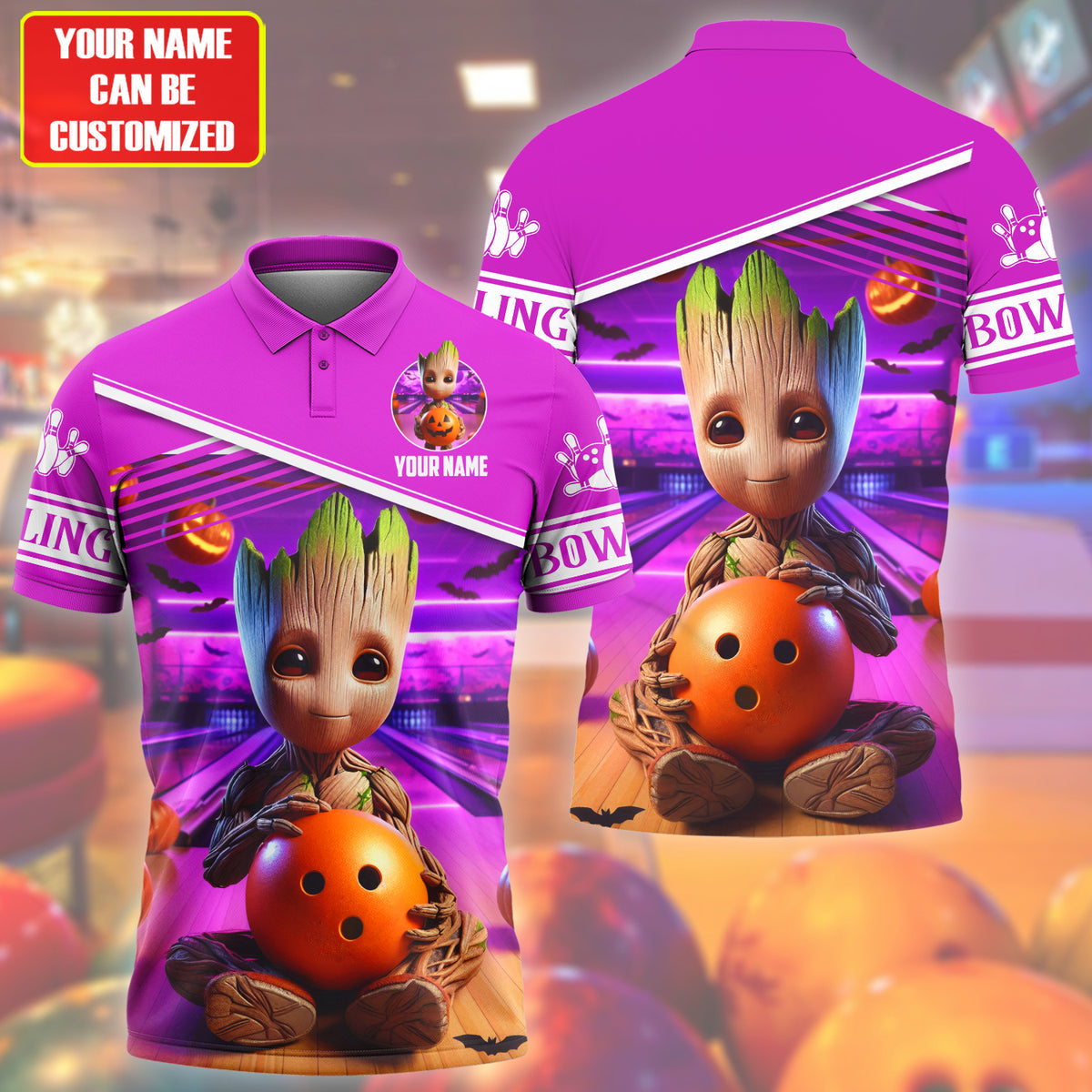 Personalized Name Gr Bowling Halloween Version All Over Printed Unisex Shirt QB060806
