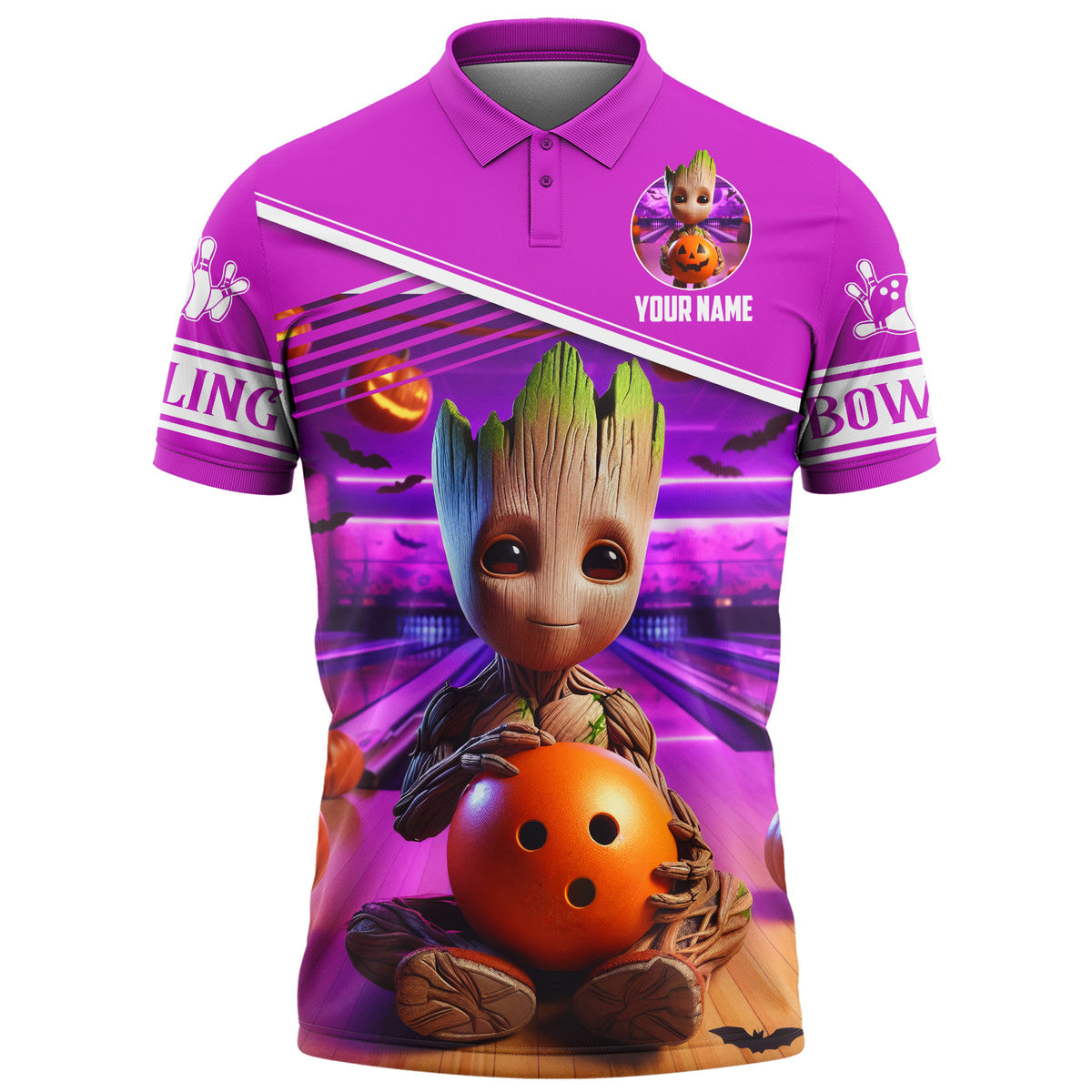 Personalized Name Gr Bowling Halloween Version All Over Printed Unisex Shirt QB060806