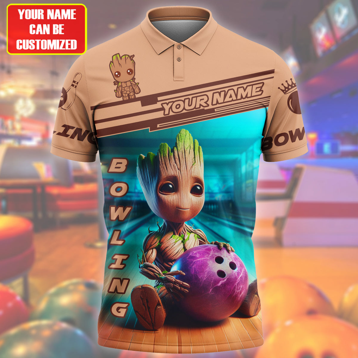 Personalized Name Gr Bowling All Over Printed Unisex Shirt QB070501
