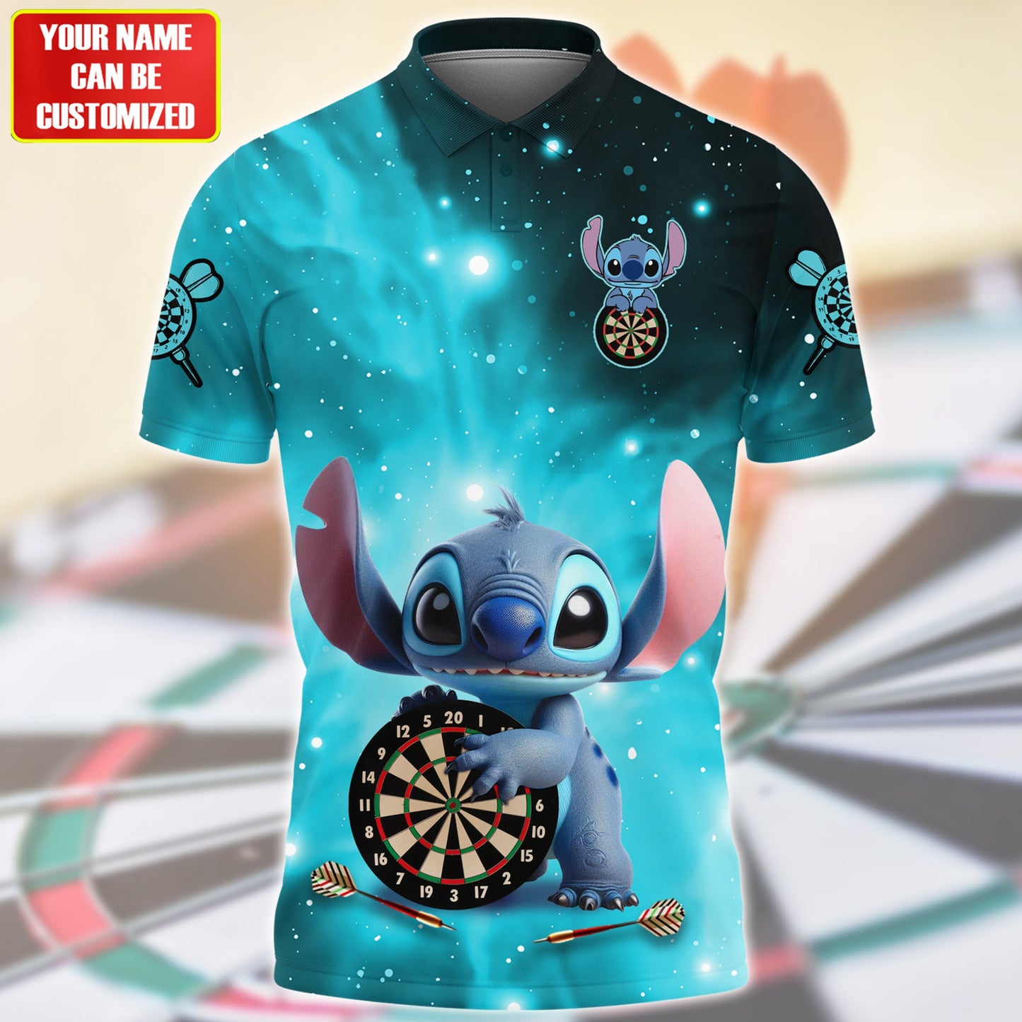 Personalized Name ST Darts Teal Version All Over Printed Unisex Shirt QB070505
