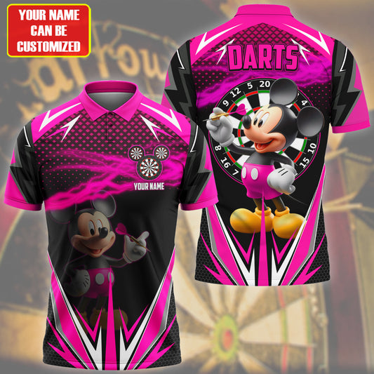 Personalized Name MK Darts Pink Version All Over Printed Unisex Shirt QB080403