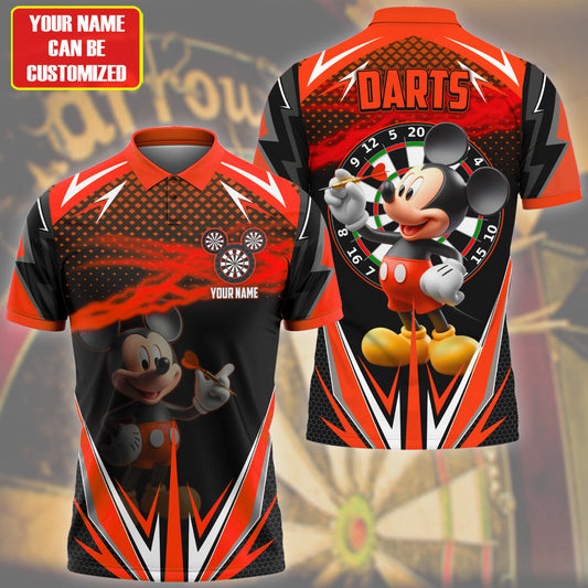 Personalized Name MK Darts Red Version All Over Printed Unisex Shirt QB080403