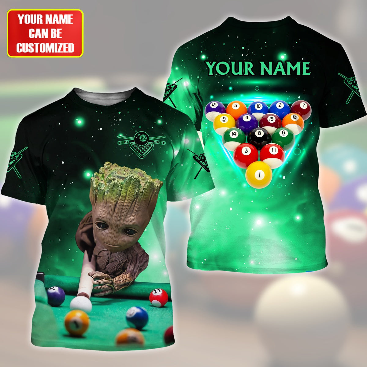 Personalized Name Gr Billiards All Over Printed Unisex Shirt QB290303