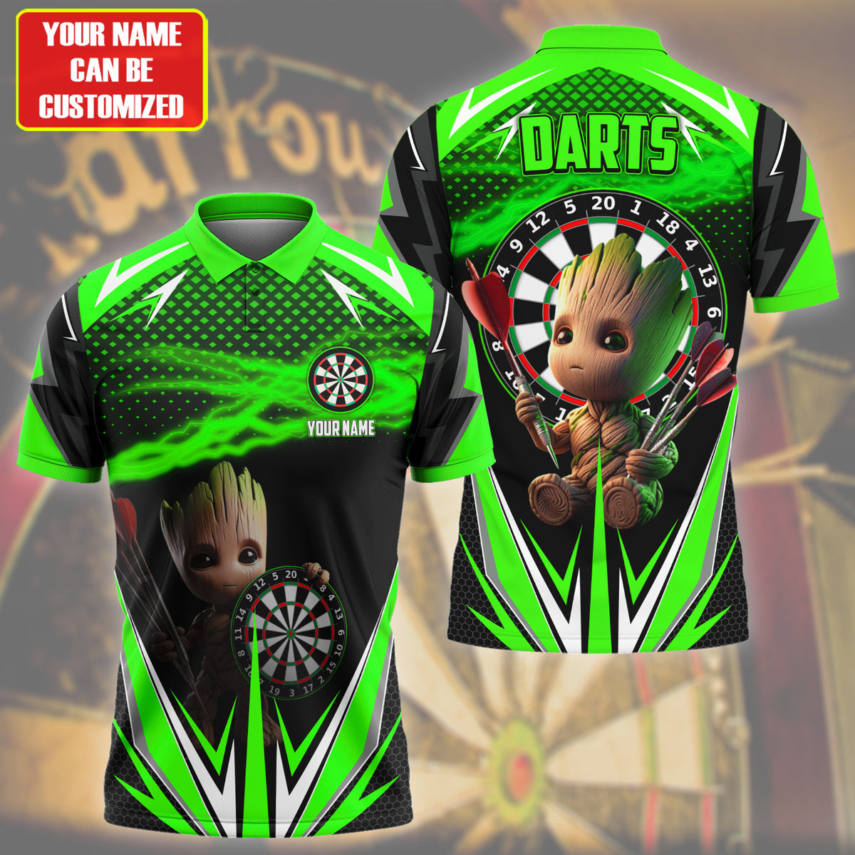 Personalized Name Gr Darts Green Version All Over Printed Unisex Shirt QB080420
