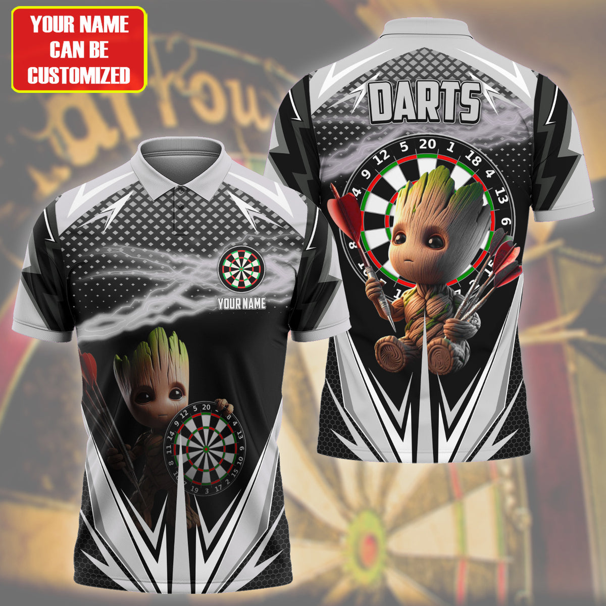 Personalized Name Gr Darts Silver Version All Over Printed Unisex Shirt QB080420