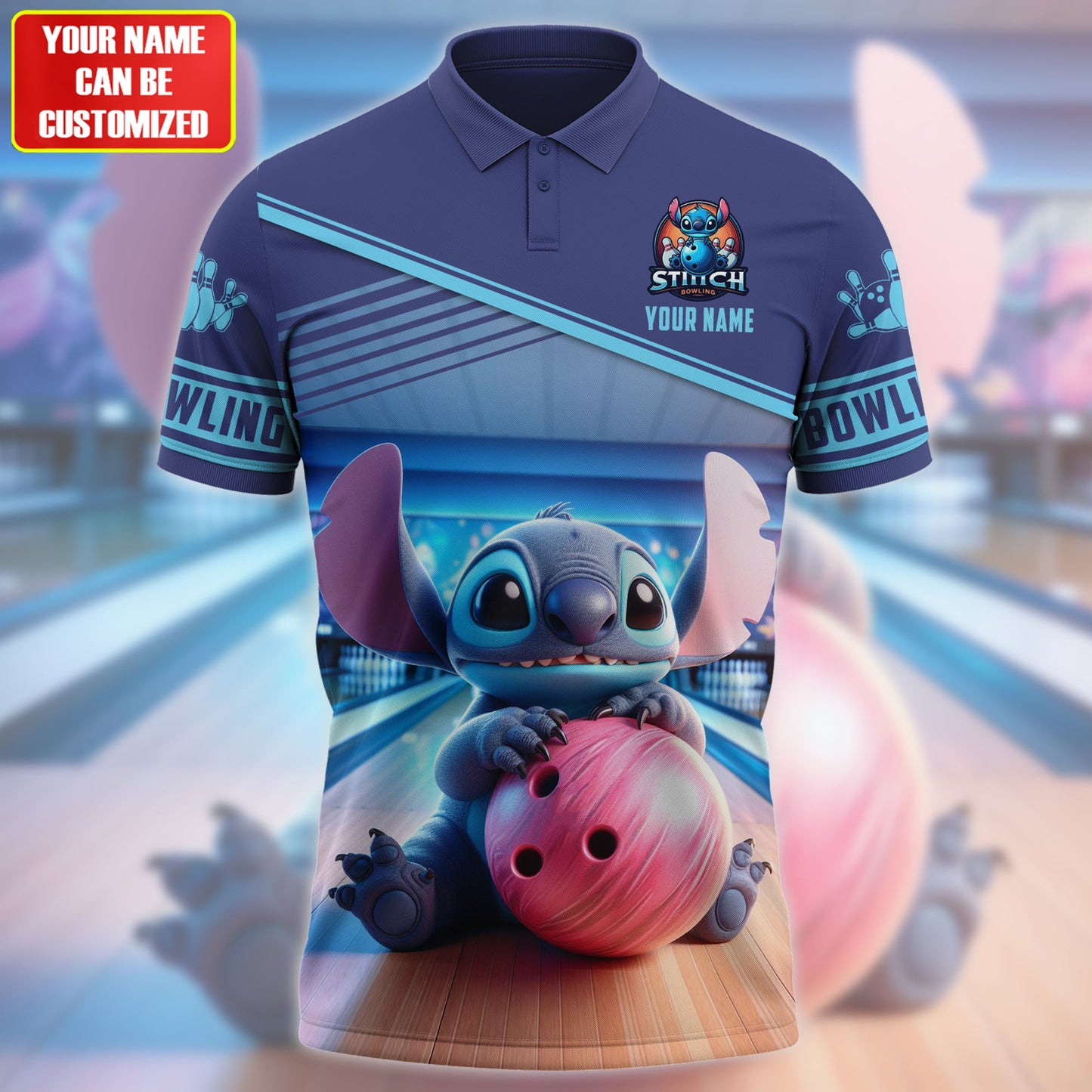 Personalized Name ST Bowling All Over Printed Unisex Shirt QB080501