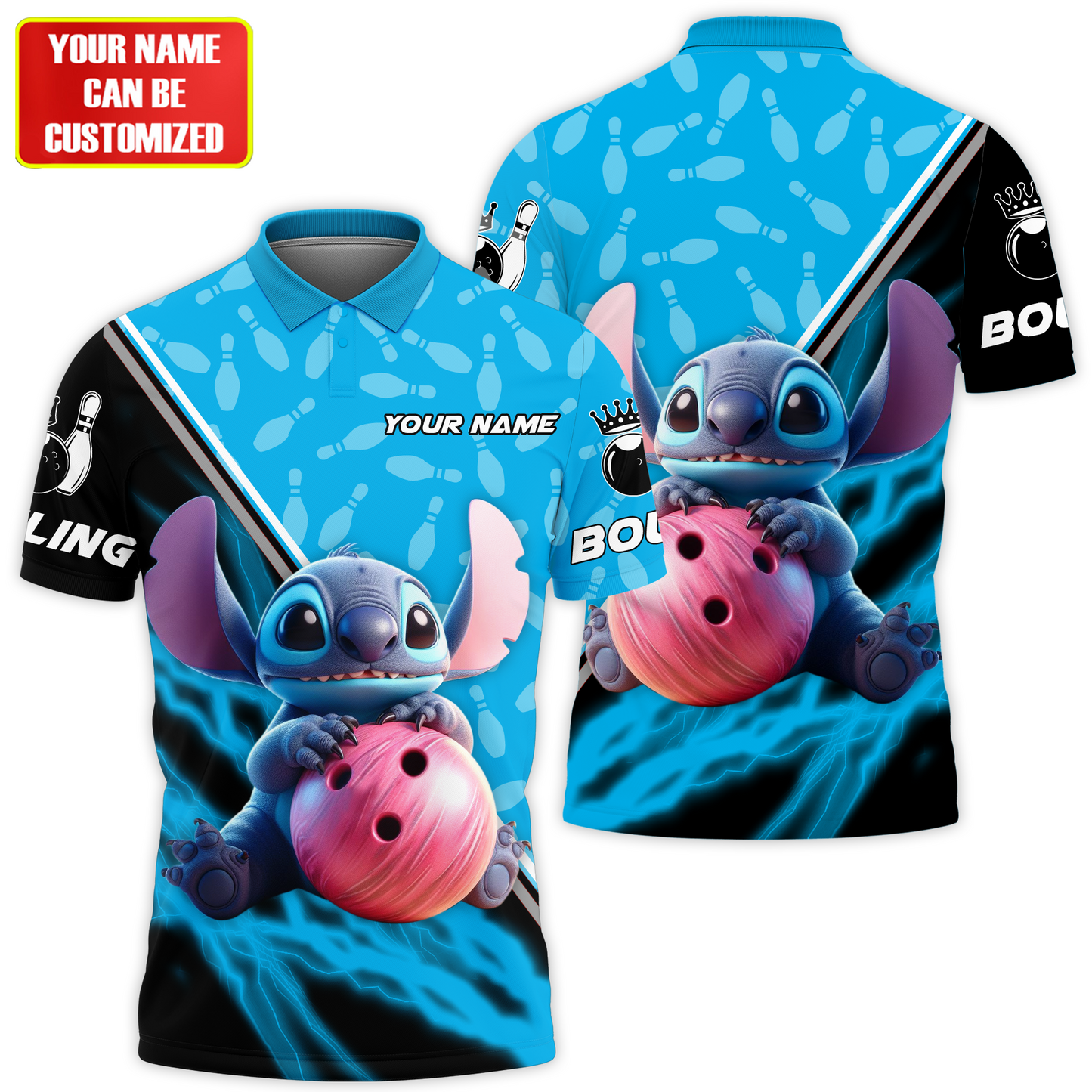 Personalized Name ST Bowling All Over Printed Unisex Shirt QB080502