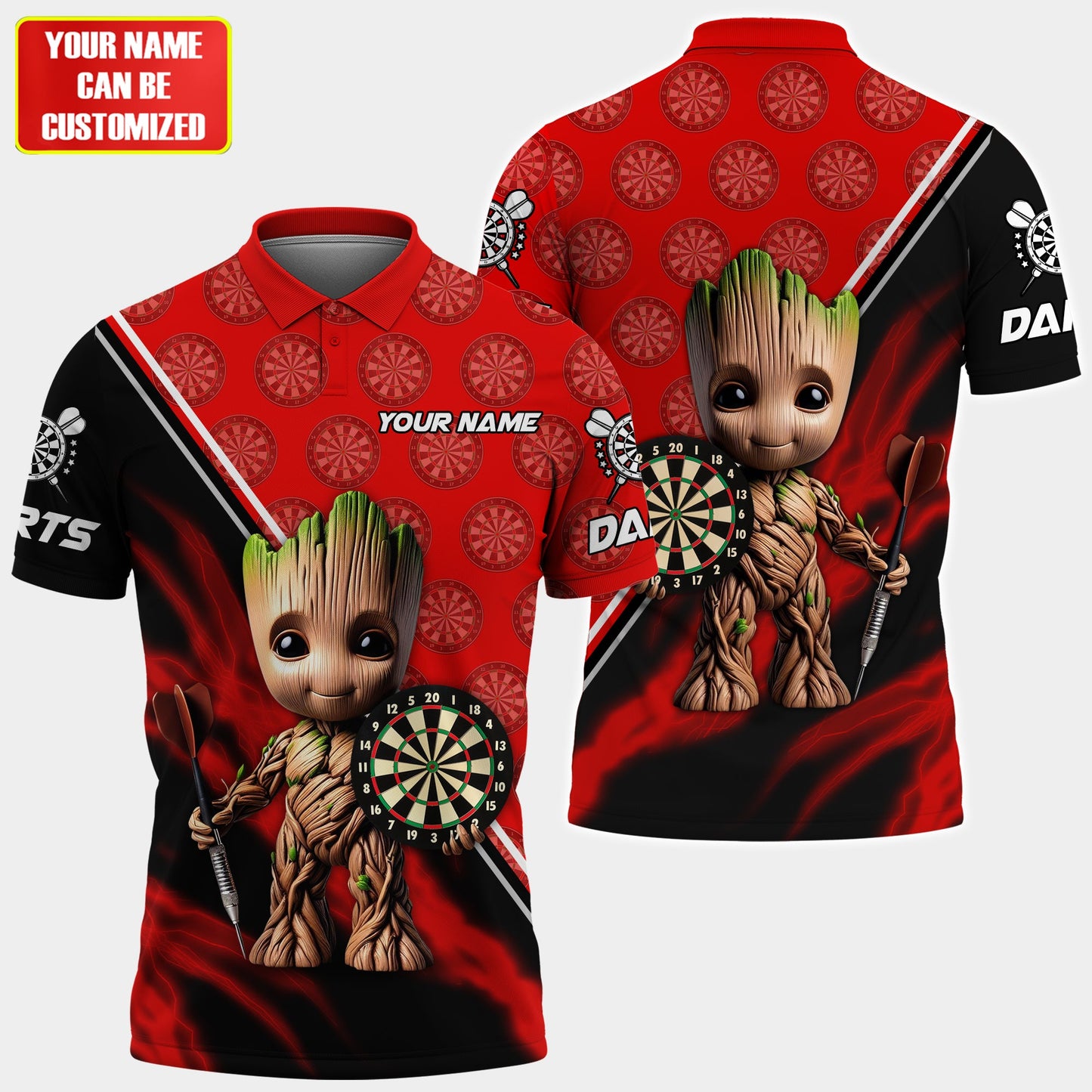 Personalized Name Gr Darts Red Version All Over Printed Unisex Shirt QB080503