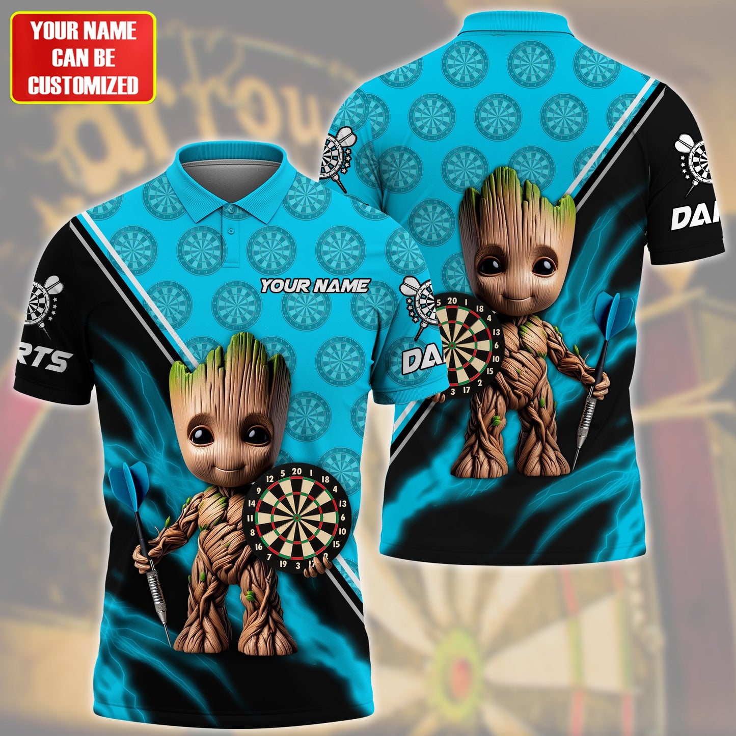 Personalized Name Gr Darts Teal Version All Over Printed Unisex Shirt QB080503