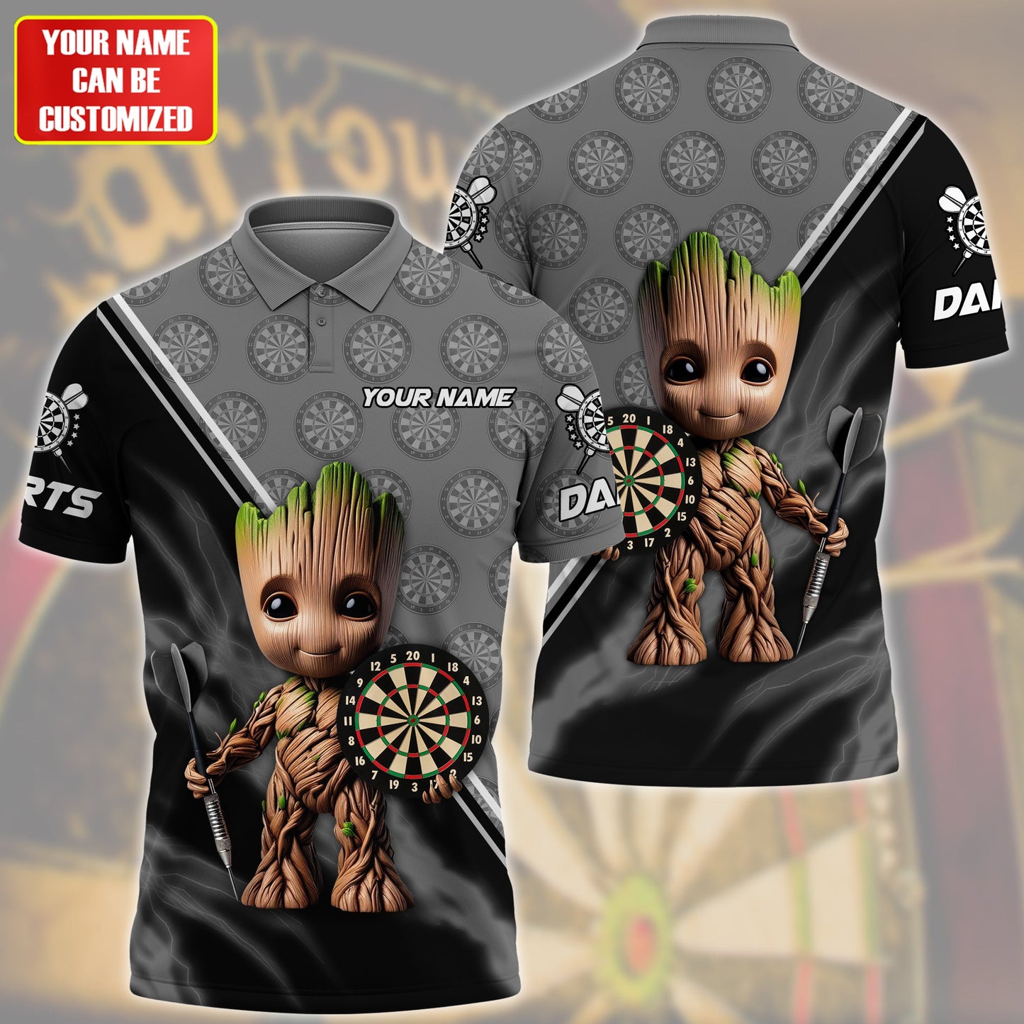 Personalized Name Gr Darts Sliver Version All Over Printed Unisex Shirt QB080503