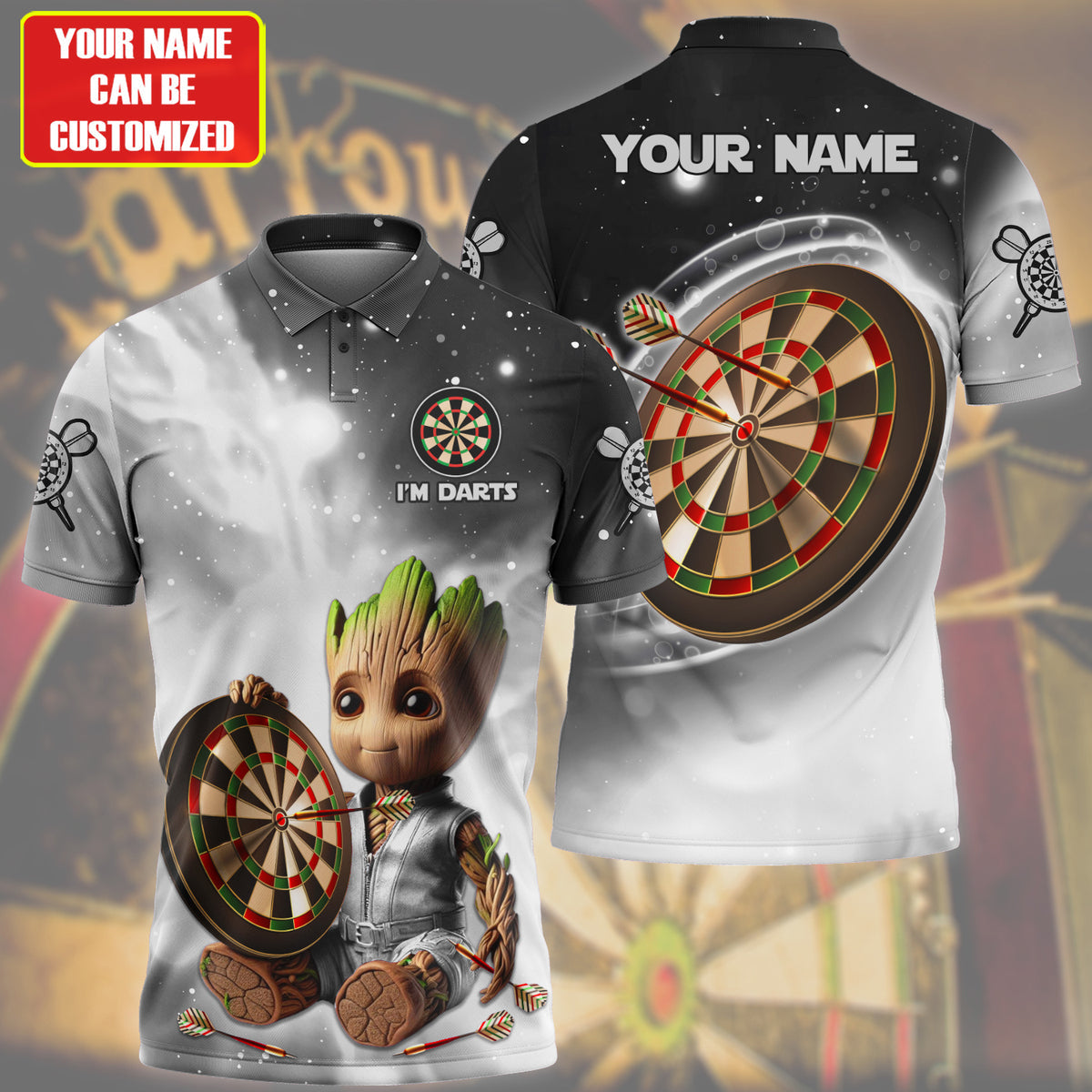 Personalized Name Gr Darts Silver Version All Over Printed Unisex Shirt QB080504