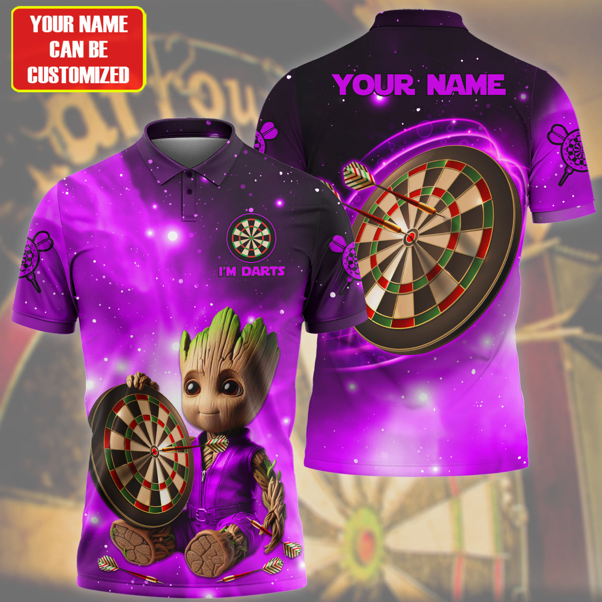 Personalized Name Gr Darts Purple Version All Over Printed Unisex Shirt QB080504