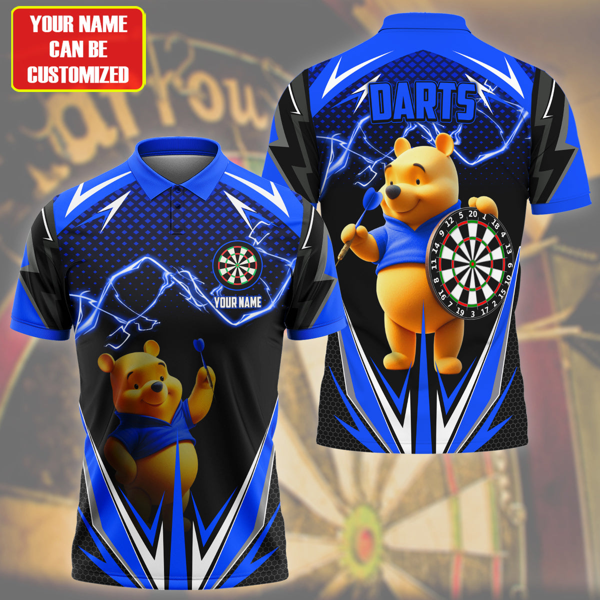 Personalized Name WTP Darts Blue Version All Over Printed Unisex Shirt QB080603