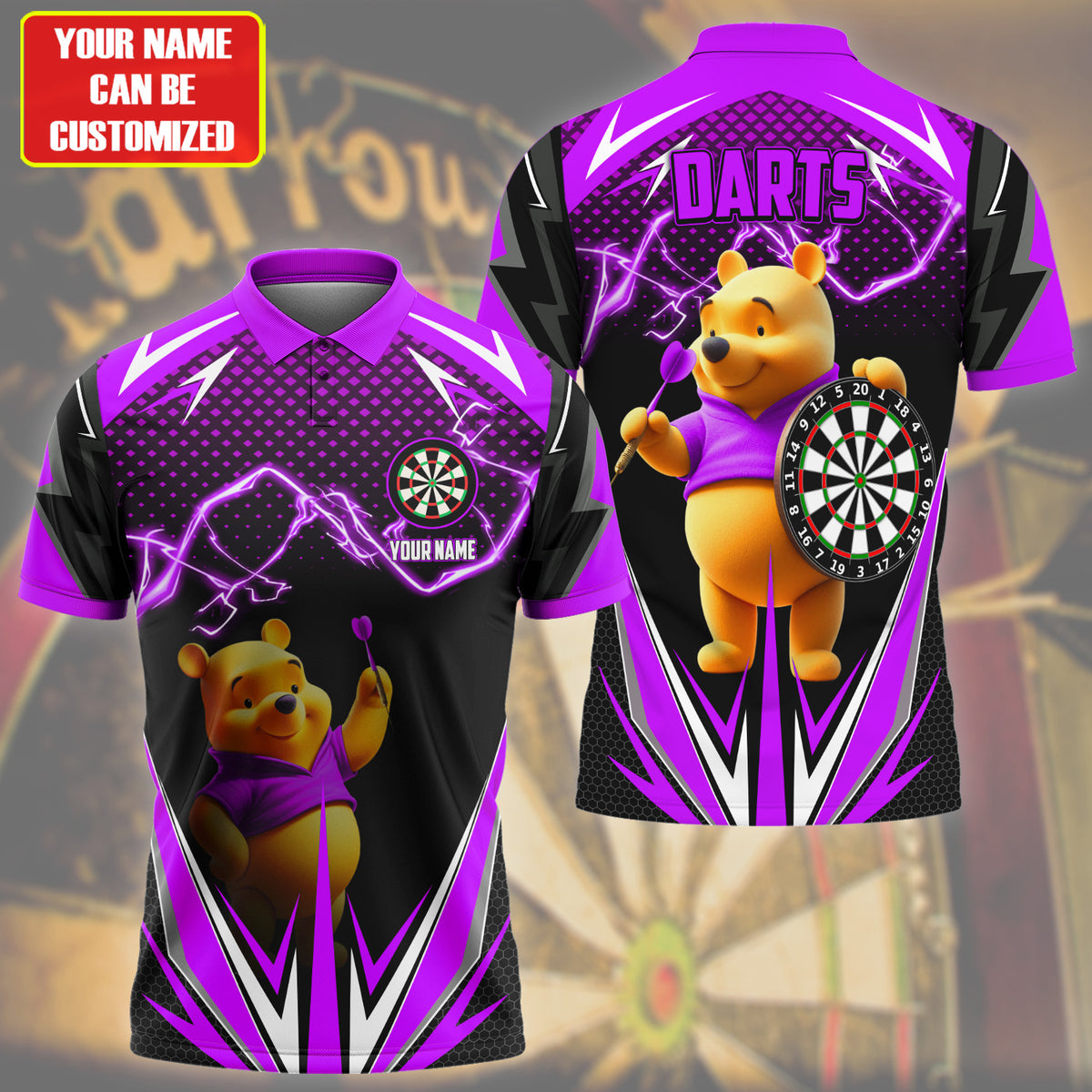 Personalized Name WTP Darts Purple Version All Over Printed Unisex Shirt QB080603