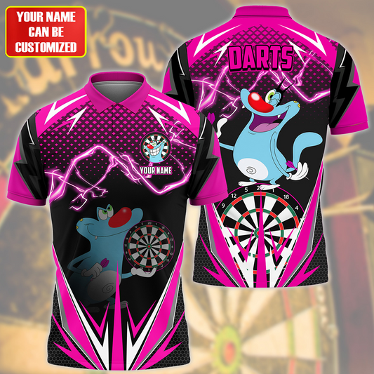 Personalized Name OG Darts Pink Version All Over Printed Unisex Shirt QB080703