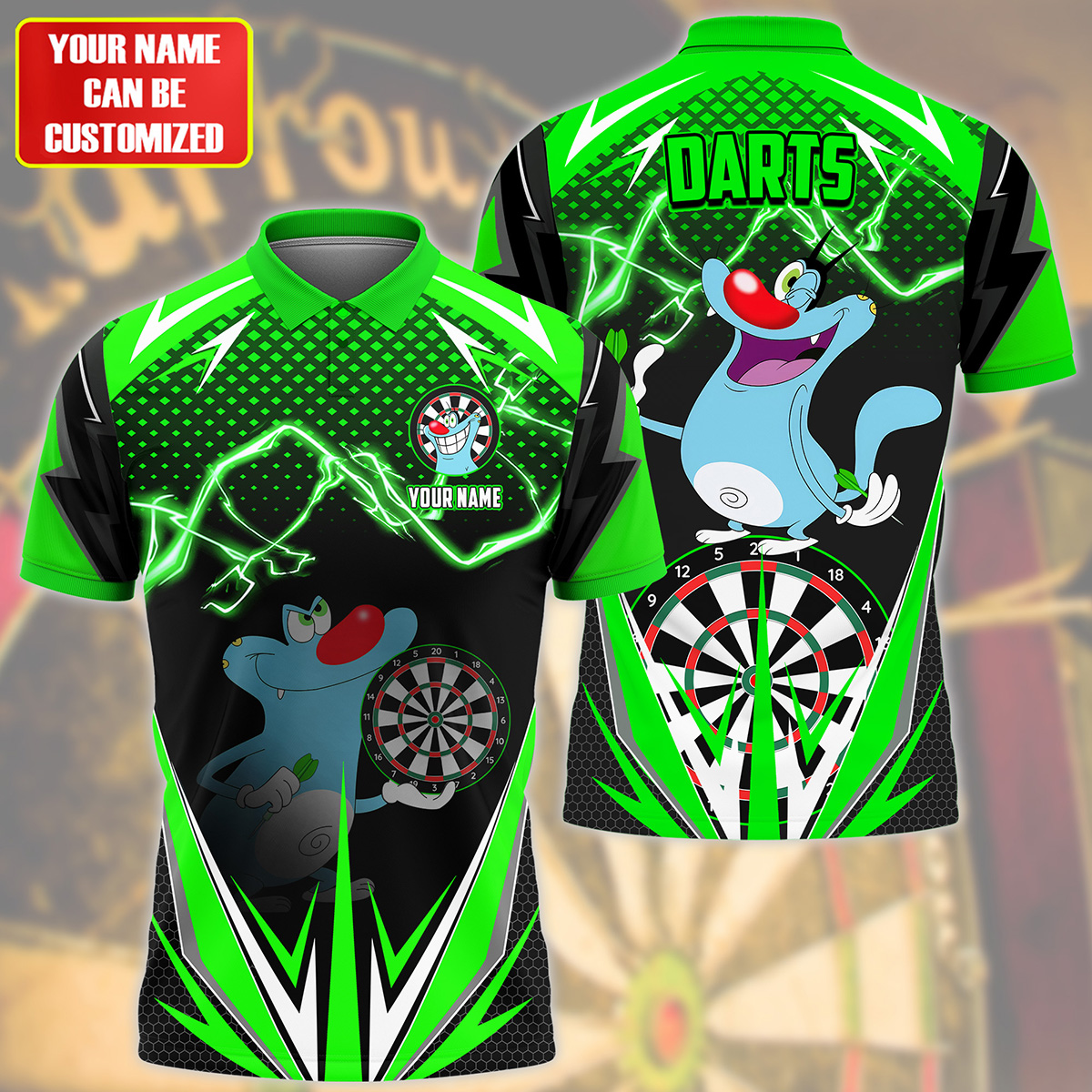 Personalized Name OG Darts Green Version All Over Printed Unisex Shirt QB080703