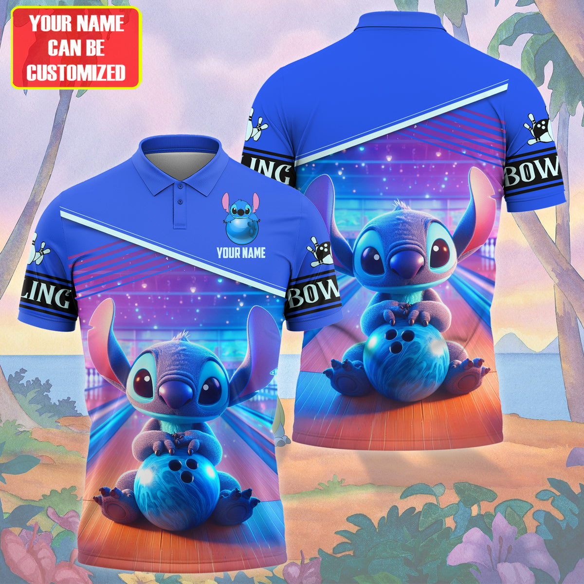 Personalized Name ST Bowling All Over Printed Unisex Shirt QB100506